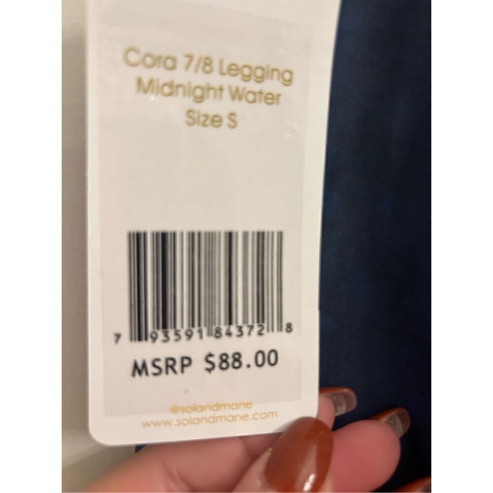 NWT Sol & Mane Midnight Water 3/4 leggings size S - Picture 3 of 6